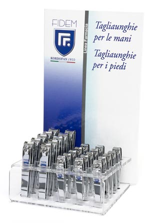 Espositori tagliaunghie da banco E1537 linea FIDEM farmacia