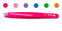 Pinzette colorate 0042c in colori assortiti punta obliqua per sopracciglia FIDEM linea farmacia 
