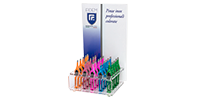 Espositori da banco in plexiglas PC4 pinze inox colorate FIDEM farmacia 